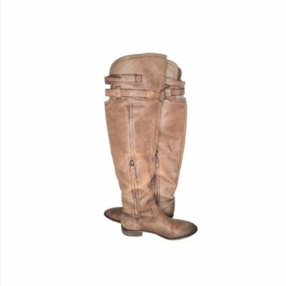 Sam Edelman Over Knee Pierce Whiskey Brown Leather Tall Riding Boot Women 7.5 - Picture 4 of 14